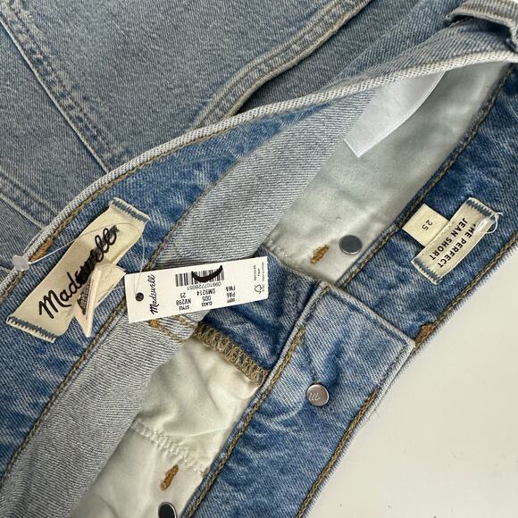 Madewell The Perfect Vintage Jean Short Foster Wash Blue Comfort Stretch 25 NWT - Picture 11 of 12
